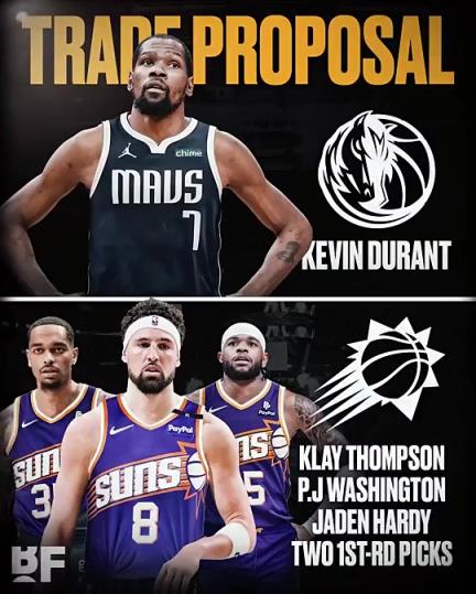 和歐文濃眉組三巨？美媒：獨行俠可用克萊+PJ+哈迪+倆首輪去換KD